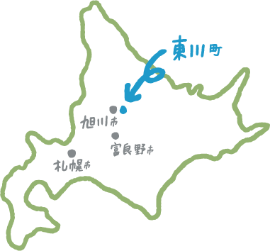 北海道東川町の位置